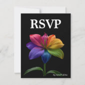 🌈 Budget RSVP Technicolor Liebe  Karte (Vorderseite)
