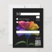 🌈 Budget RSVP Technicolor Liebe  Karte (Rückseite)