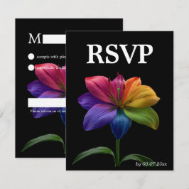 🌈 Budget RSVP Technicolor Liebe Karte
