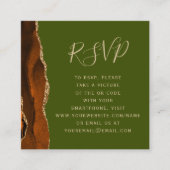 Budget Rust Agate Olive Wedding QR Code UAWG Begleitkarte (Vorderseite)