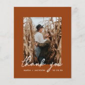 Budget Rust Boho Wedding Foto Vielen Dank Flyer (Vorne)