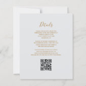 Budget Rust Gold Agate Gray QR Code Hochzeit einla (Rückseite)