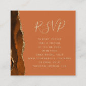 Budget Rust Gold Agate Wedding QR Code UAWG Begleitkarte (Vorderseite)