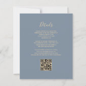 Budget Rust Gold Dusty Blue QR Code Hochzeit (Rückseite)