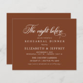 Budget Rust Night Before Rehearsal Dinner invite (Vorne/Hinten)
