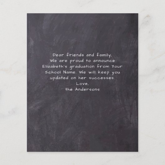 Budget Rustic 3 Foto Abschluss Ankündigung (Rückseite)