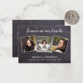 Budget Rustic 3 Foto Beileid Beerdigung Danke Mitteilungskarte (Vorderseite/Rückseite Beispiel)