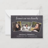 Budget Rustic 3 Foto Beileid Beerdigung Danke Mitteilungskarte (Vorderseite)