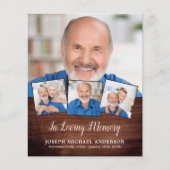 Budget Rustic 4 Foto Collage Beileid Vielen Dank (Vorderseite)