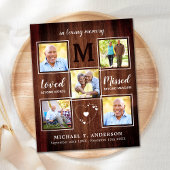 Budget Rustic 5 Foto Collage Beerdigung Danke