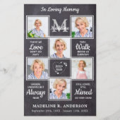 Budget Rustic 5 Fotos Gedenkfeierprogramm (Vorderseite)