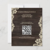 Budget Rustic All in One Wood Wedding Invitation (Rückseite)