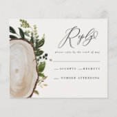 Budget Rustic Aquarell Hochzeitskarte RSVP Karte (Vorne)