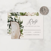 Budget Rustic Aquarell Hochzeitskarte RSVP Karte (Vorderseite/Rückseite Beispiel)