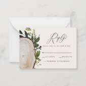 Budget Rustic Aquarell Hochzeitskarte RSVP Karte (Vorderseite)