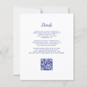 Budget Rustic Arch Blue Azulejos QR Code Wedding (Rückseite)
