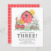 Budget Rustic Barnyard Animals Kids Farm Birthday (Vorne/Hinten)