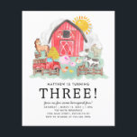 Budget Rustic Barnyard Animals Kids Farm Birthday<br><div class="desc">Cute Watercolor Rustic Barnyard Animals Kids Farm Birthday Invitation</div>