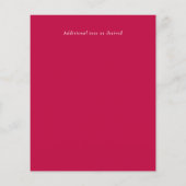 Budget Rustic Berry Red Gold Bridal Shower (Rückseite)