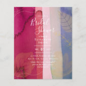 Budget Rustic Berry Red Gold Bridal Shower (Vorderseite)