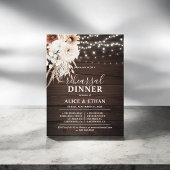 Budget Rustic Boho Blume Script Probe Dinner Einladungspostkarte