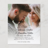 Budget Rustic Boho Chic 2 Foto Hochzeit Einladung (Vorderseite)