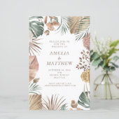 Budget Rustic Boho Greenerity Wedding Einladung (Stehend Vorderseite)