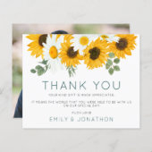Budget Rustic Boho Sunflowers Foto Vielen Dank (Vorne/Hinten)