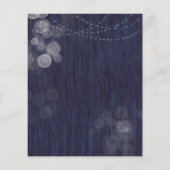 BUDGET Rustic Bokeh Lights Hochzeitseinladung (Rückseite)