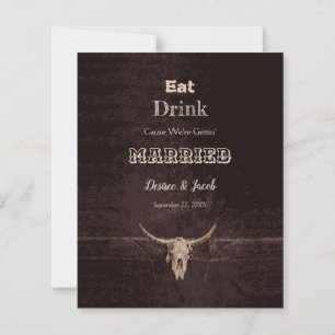 Budget Rustic Brown Iss Trink Verheiratet Stiersch