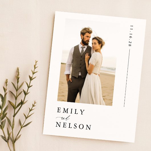 Budget Rustic Destination Foto Hochzeit Einladung