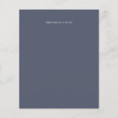 Budget Rustic Dusty Blue Fall Winter lädt ein (Rückseite)