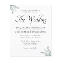 Budget Rustic Eucalyptus Wedding Einladung Flyer