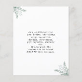 Budget Rustic Eucalyptus Wedding Einladung Flyer (Hinten)