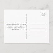 Budget Rustic Fall Floral & Greenery Brautparty Einladungspostkarte (Rückseite)