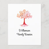 Budget Rustic Family Wiedersehen Einladung (Rückseite)