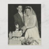 Budget Rustic Floral 50 Jahre Foto Einladung (Rückseite)