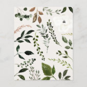 Budget Rustic Foliage Farmhouse Hochzeit Einladung (Rückseite)