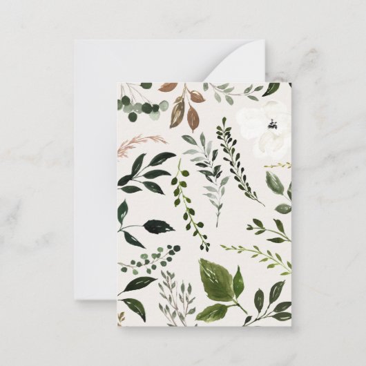 Budget Rustic Foliage Farmhouse Hochzeit Einladung (Rückseite)