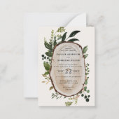 Budget Rustic Foliage Farmhouse Hochzeit Einladung (Vorderseite)