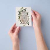 Budget Rustic Foliage Farmhouse Hochzeit Einladung Flyer (Gruppe)