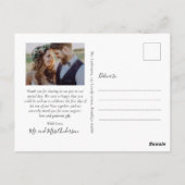 Budget Rustic Foto Collage Wedding Vielen Dank Postkarte (Rückseite)