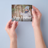 Budget Rustic Frohe Weihnachten Foto Flyer (Gruppe)