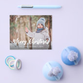 Budget Rustic Frohe Weihnachten Foto Flyer (Einzeln)