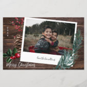 Budget Rustic Frohe Weihnachtsbaum Instant Foto L (Vorderseite)