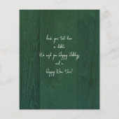 Budget Rustic Green Wood & Christmas Strumpf Hinwe (Rückseite)