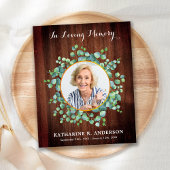 Budget Rustic Greenery Beerdigung Danke Karten