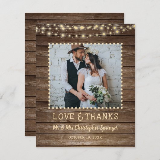 Budget Rustic Holz String Lights Hochzeit Vielen D (Vorne/Hinten)