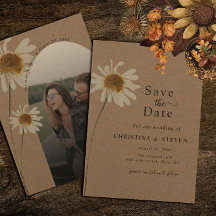 Budget Rustic Kraft Driving Sunflower Wedding Foto
