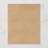 Budget Rustic Kraft Minimalistische Hochzeitseinla (Rückseite)